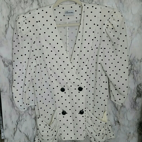 Barone | vintage polka dot blazer - Picture 2 of 7